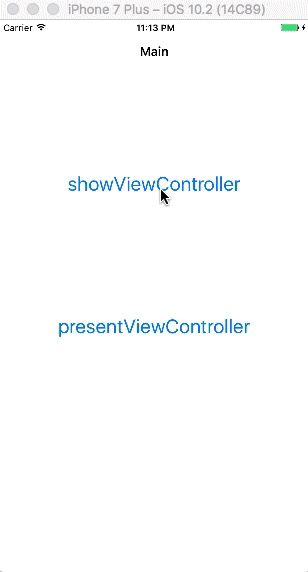 Show和Present区别
